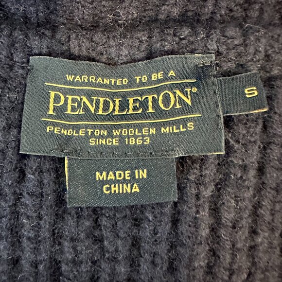 Pendleton Southwestern 100% Lams Wool Chunky Knit Zip Cardigan Sweater Women S - Picture 13 of 15